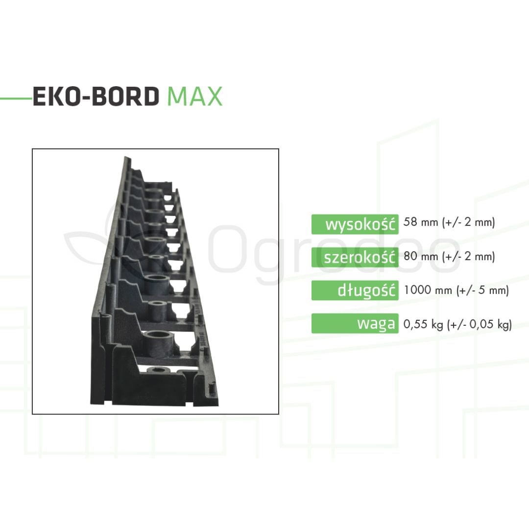 Obrzeże Eko-Bord MAX 58mmx1000mm