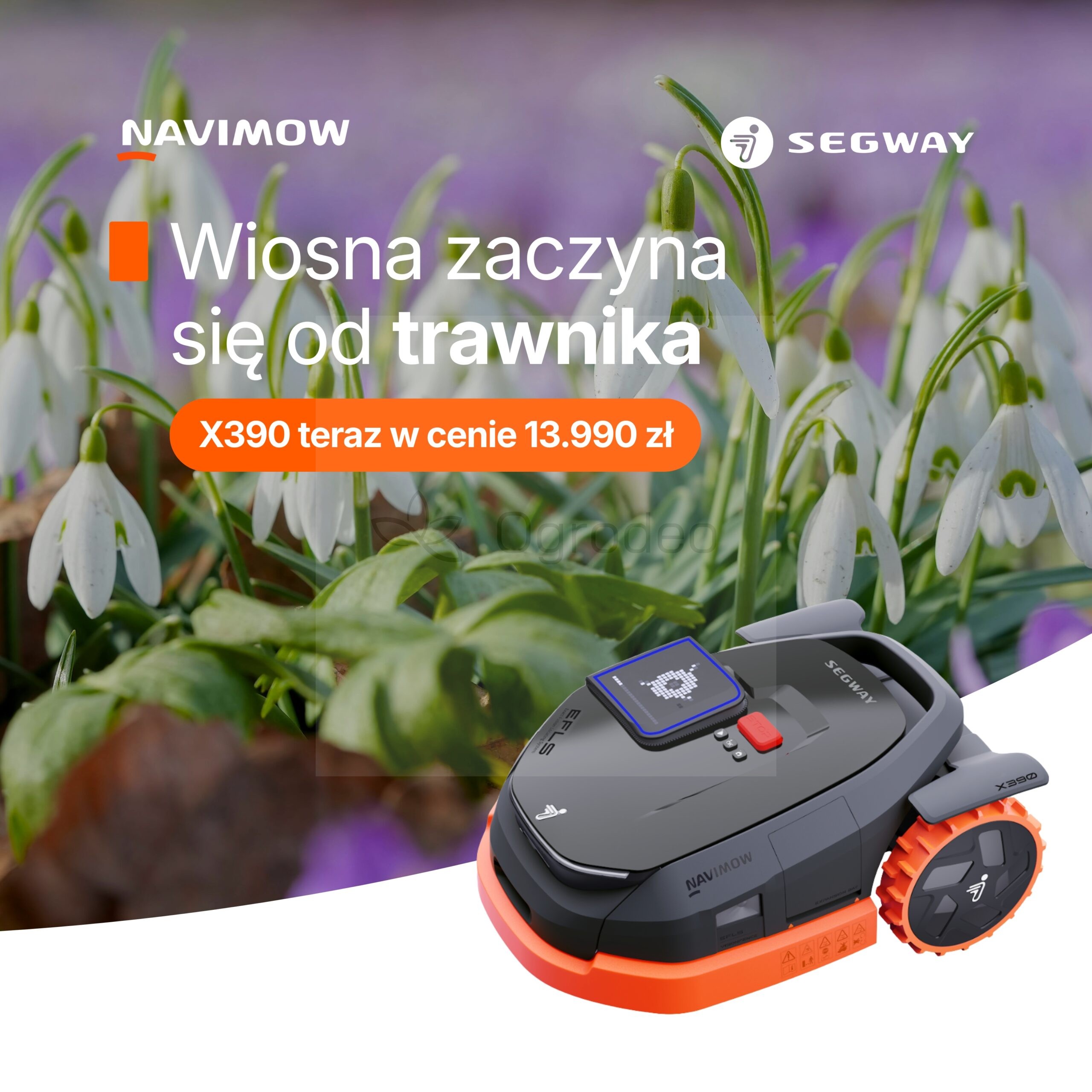 Robot koszący Segway Navimow X 390 10000 m2